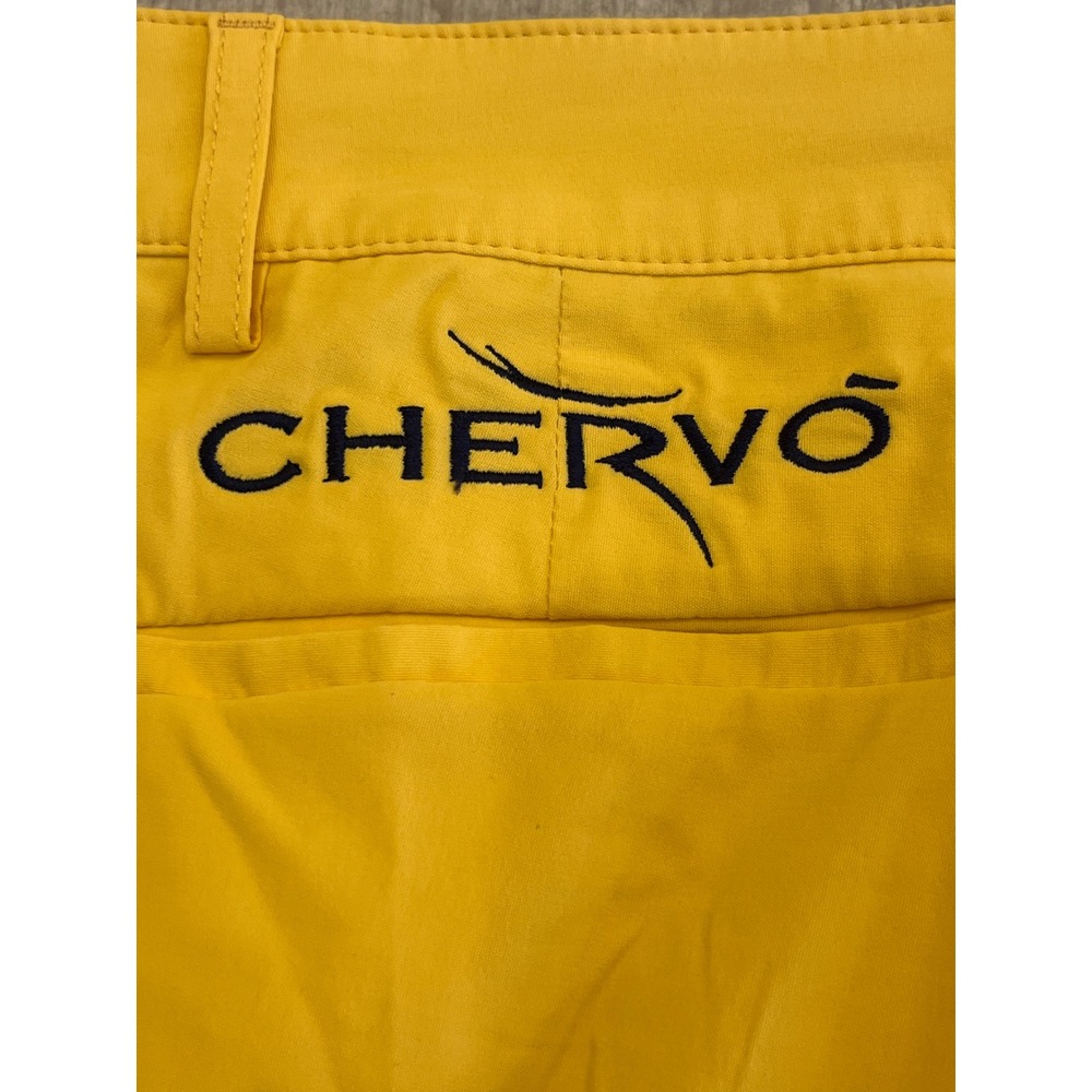 Chervo Golf Pants Men's Size‎ 34 Yellow Golfing Trousers